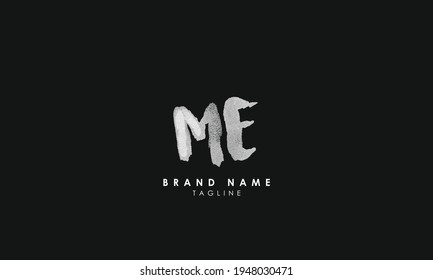 Alphabet letters Initials Monogram logo ME, EM, M and E
