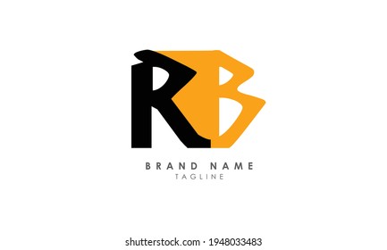 Letras alfabéticas Iniciales Logotipo Monograma RB, BR, R y B