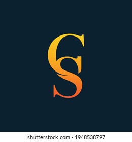 Alphabet letters Initials Monogram logo CS.Illustration vector