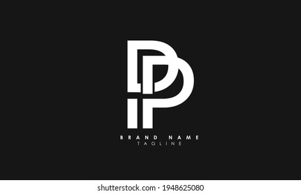 Alphabet letters Initials Monogram logo PP, P and P