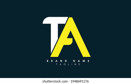 Alphabet letters Initials Monogram logo TA, AT, T and A