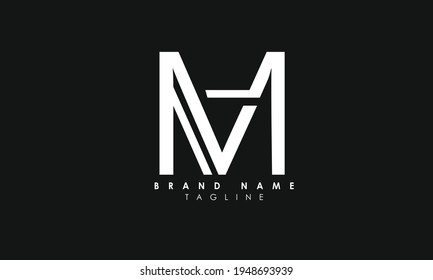 Alphabet letters Initials Monogram logo MV, VM, M and V