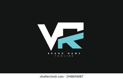 Alphabet letters Initial Monogram Logo VR, RV, R und V