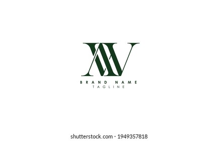 Alphabet letters Initial Monogram Logo AW, WA, A und W