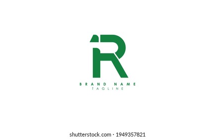 Alphabet letters Initial Monogram Logo IR, RI, I und R