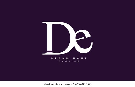 Alphabet Letters Initials Monogram Logo DE, ED, D and E
