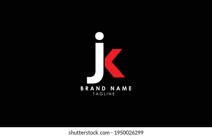 Alphabet letters Initials Monogram logo JK, KJ, J and K