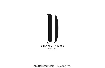 Alphabet letters Initial Monogram Logo DJ, JD, D und J