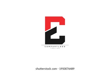 Alphabet letters Initials Monogram logo EC, CE, E and C
