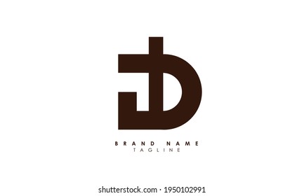 Alphabet letters Initials Monogram logo DI, ID, D and I