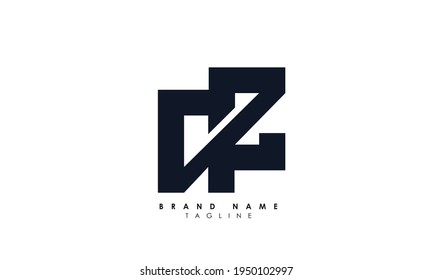 Letras alfabéticas Iniciales Logotipo Monograma CZ, ZC, C y Z