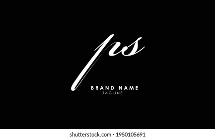 Alphabet letters Initial Monogram Logo PWS, PS