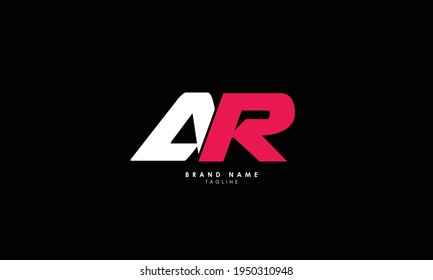 Alphabet letters Initials Monogram logo AR, RA, A and R