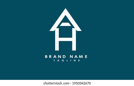 Alphabet letters Initials Monogram logo AH, HA, A and H