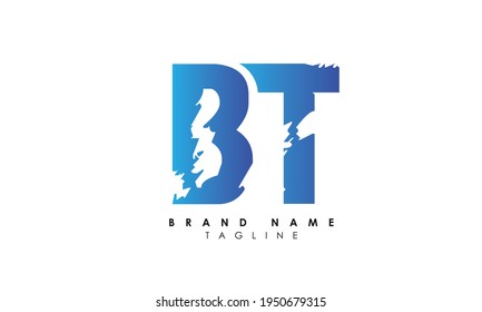 Letras alfabéticas Iniciales Monograma BT, TB, B y T
