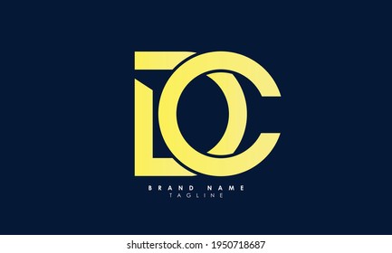 Alphabet letters Initials Monogram logo DC, CD, D and C