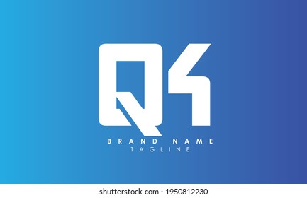Alphabet letters Initials Monogram logo QK, KQ, Q and K