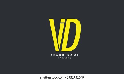 Alphabet letters Initials Monogram logo VD, DV, V and D