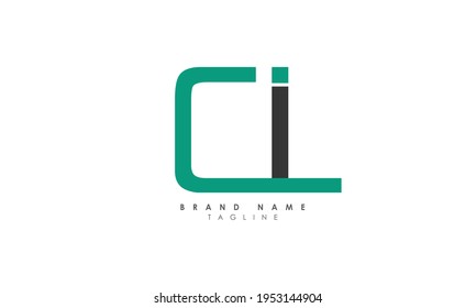 Alphabet letters Initials Monogram logo CI, IC, I and C