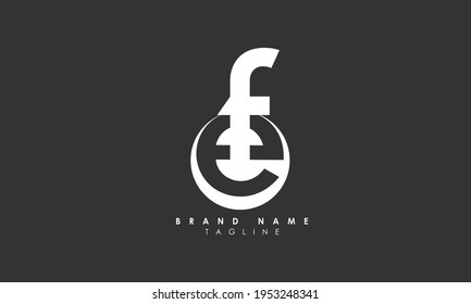 Alphabet letters Initial Monogram Logo FE, EF, F und E