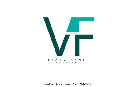 Alphabet letters Initials Monogram logo VF, FV, V and F