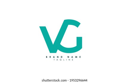 Alphabet letters Initials Monogram logo VG, GV, G and V