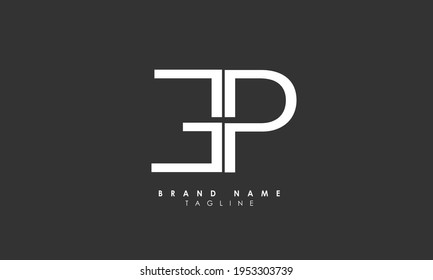 Alphabet letters Initial Monogram Logo EP, PE, E und P