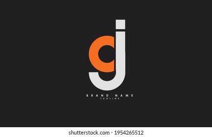 Alphabet letters Initials Monogram logo GJ, JG, G and J