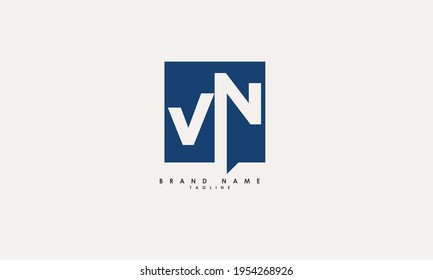 Alphabet letters Initial Monogram Logo VN, NV, V und N