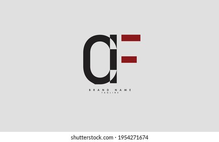 Alphabet letters Initial Monogram Logo CF, FC, C und F