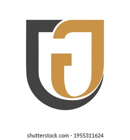 Letras alfabéticas Iniciales Logo monograma ug, gu, u y g
