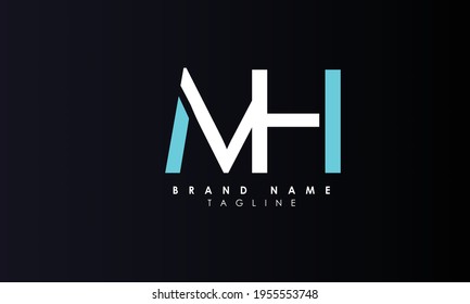 Alphabet letters Initial Monogram Logo HM, MH, H und M