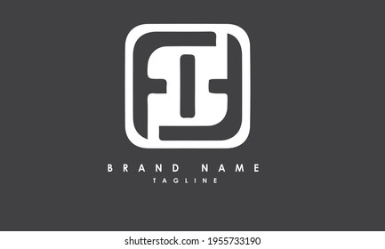 Alphabet letters Initials Monogram logo FF, FF, F and F