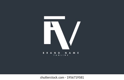 Alphabet letters Initials Monogram logo FV, VF, F and V