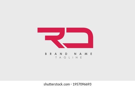 Alphabet letters Initials Monogram logo RD, DR, R and D
