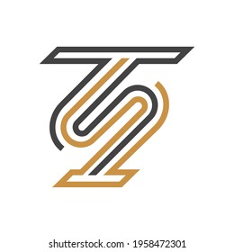 Alphabet letters Initials Monogram logo TS