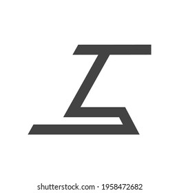 Alphabet letters Initials Monogram logo TS, ST