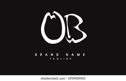 Alphabet letters Initials Monogram logo OB, BO, O and B