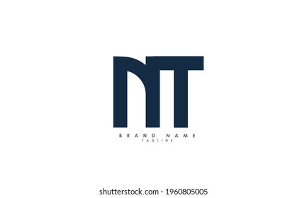 Alphabet letters Initials Monogram logo NT, TN, N and T