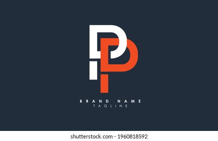 Alphabet letters Initials Monogram logo PP, P and P
