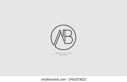 Alphabet letters Initials Monogram logo AB BA A B