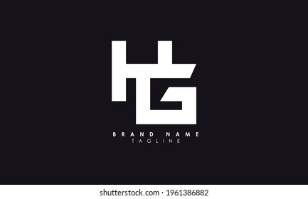 Alphabet letters Initials Monogram logo HG, GH, H and G