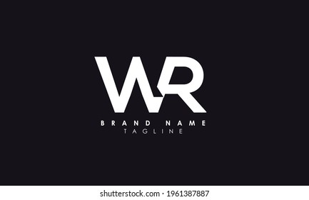 Alphabet letters Initials Monogram logo WR, RW, W and R