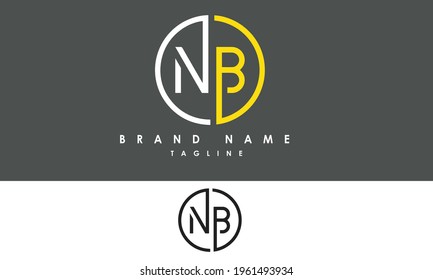 Alphabet letters Initials Monogram logo NB, BN, N and B