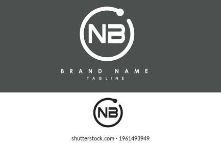Alphabet letters Initials Monogram logo NB, BN, N and B