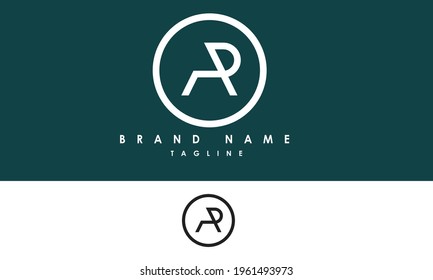 Alphabet letters Initials Monogram logo AR, RA, A and R