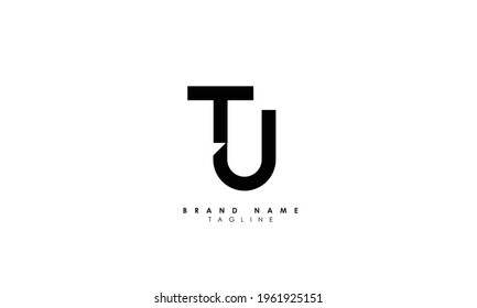Alphabet letters Initials Monogram logo TU, UT, T and U