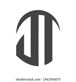 Alphabet letters Initials Monogram logo JT, TJ, T and J