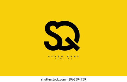 Alphabet letters Initials Monogram logo SQ, QS, S and Q