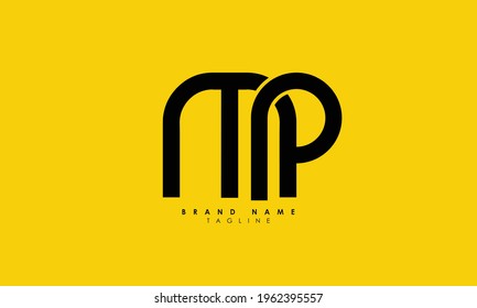 Alphabet letters Initials Monogram logo MP, PM, M and P